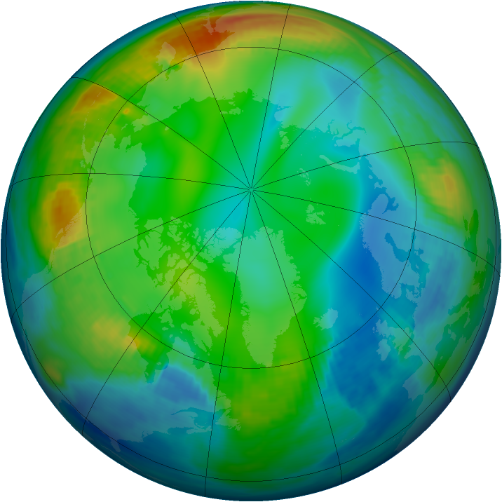 Arctic ozone map for 03 December 1982